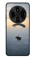 Skydiving Cow Poco M7 5G Glass Case