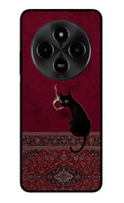 Midnight Cat Poco M7 5G Glass Case