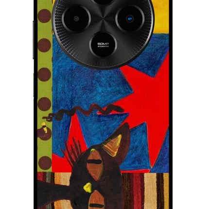 Pop Cat Poco M7 5G Glass Case