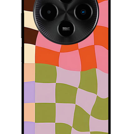 Wavy Grid Poco M7 5G Glass Case
