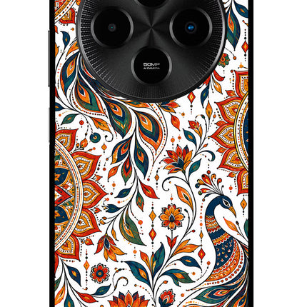 White Mayura Poco M7 5G Glass Case