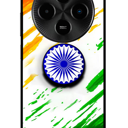 Indian Flag Ashoka Chakra Poco M7 5G Pop Case by Casekaro