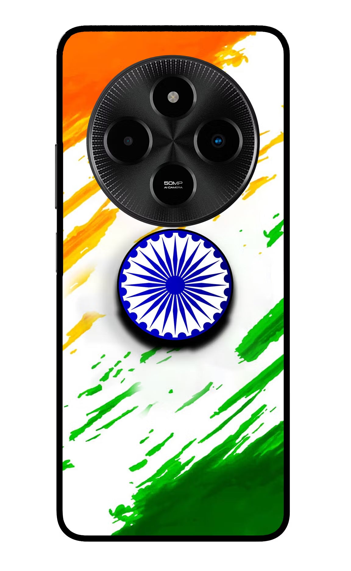Indian Flag Ashoka Chakra Poco M7 5G Pop Case by Casekaro