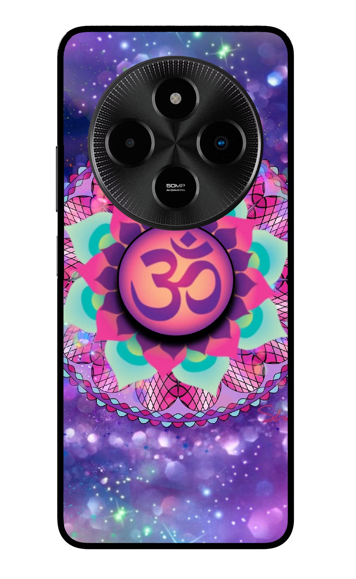 Om Purple Poco M7 5G Pop Case by Casekaro