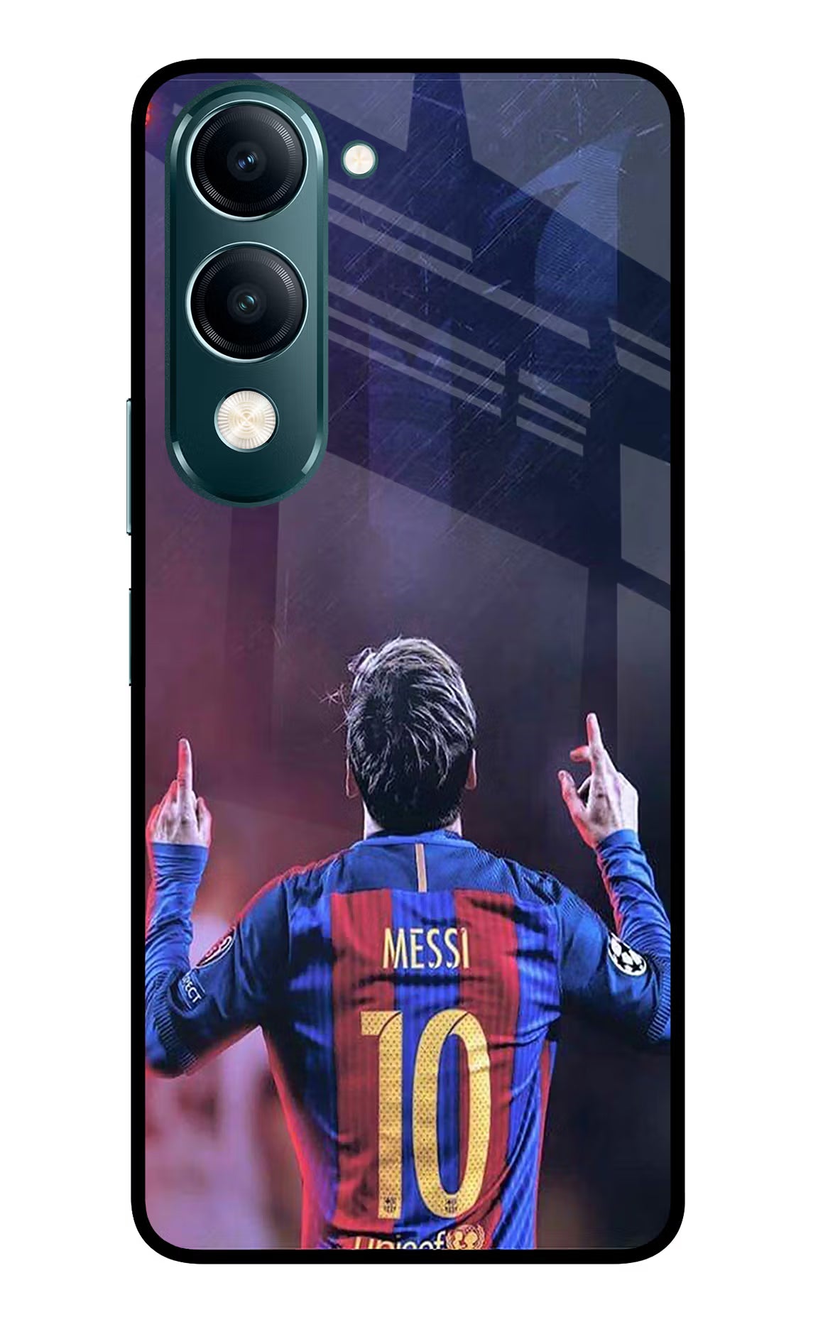 Messi Vivo Y19s 5G Glass Case Back Cover by Casekaro