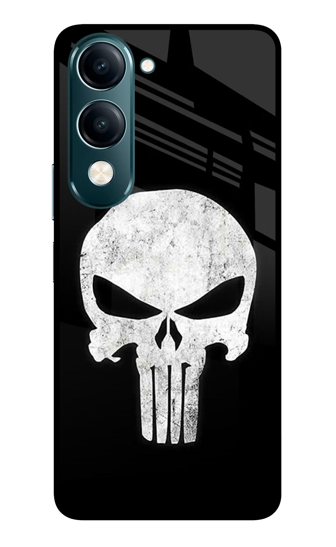 Punisher Skull Vivo Y19s 5G Glass Case Back Cover by Casekaro