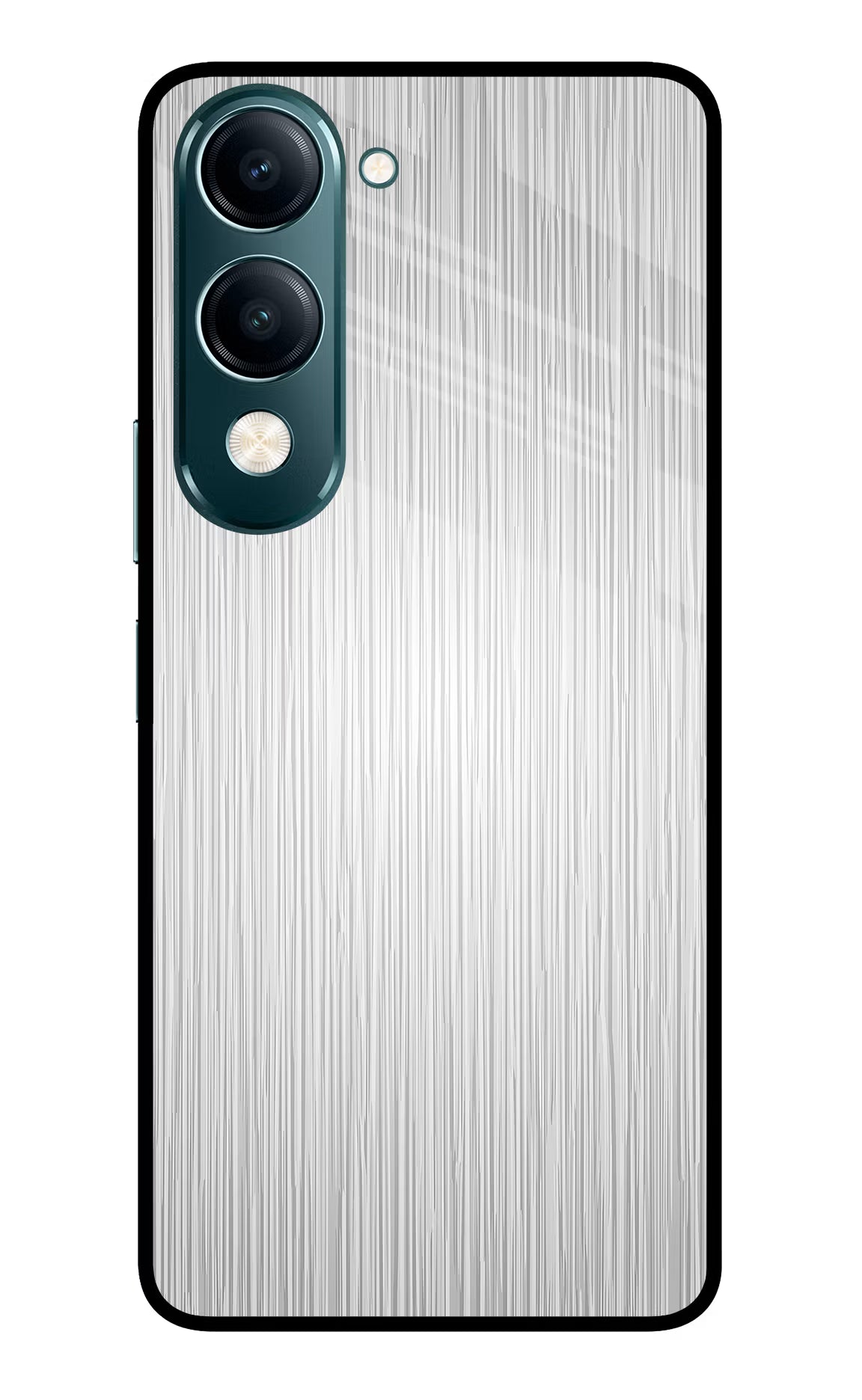 Wooden Grey Texture Vivo Y19s 5G Glass Case Back Cover by Casekaro