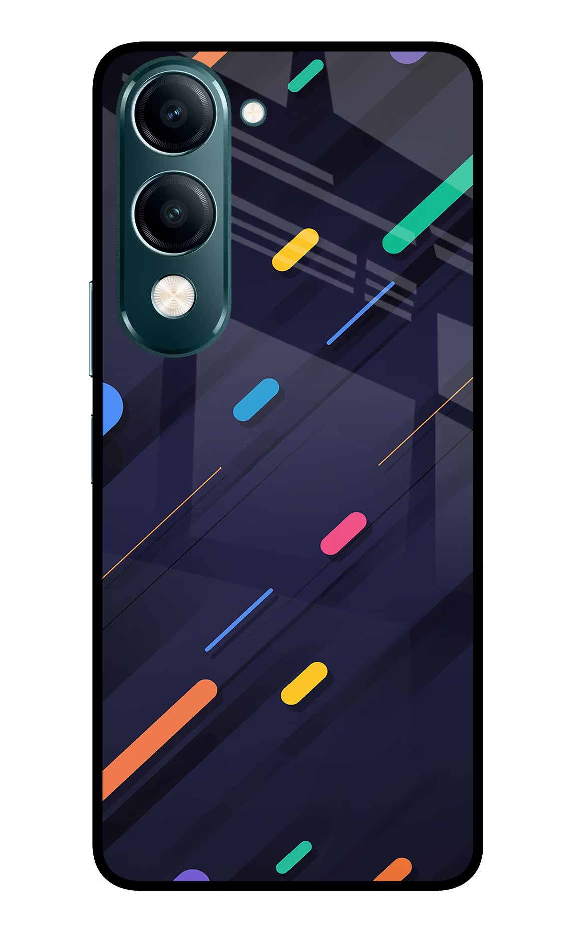 Abstract Design Vivo Y19s 5G Glass Case Back Cover by Casekaro
