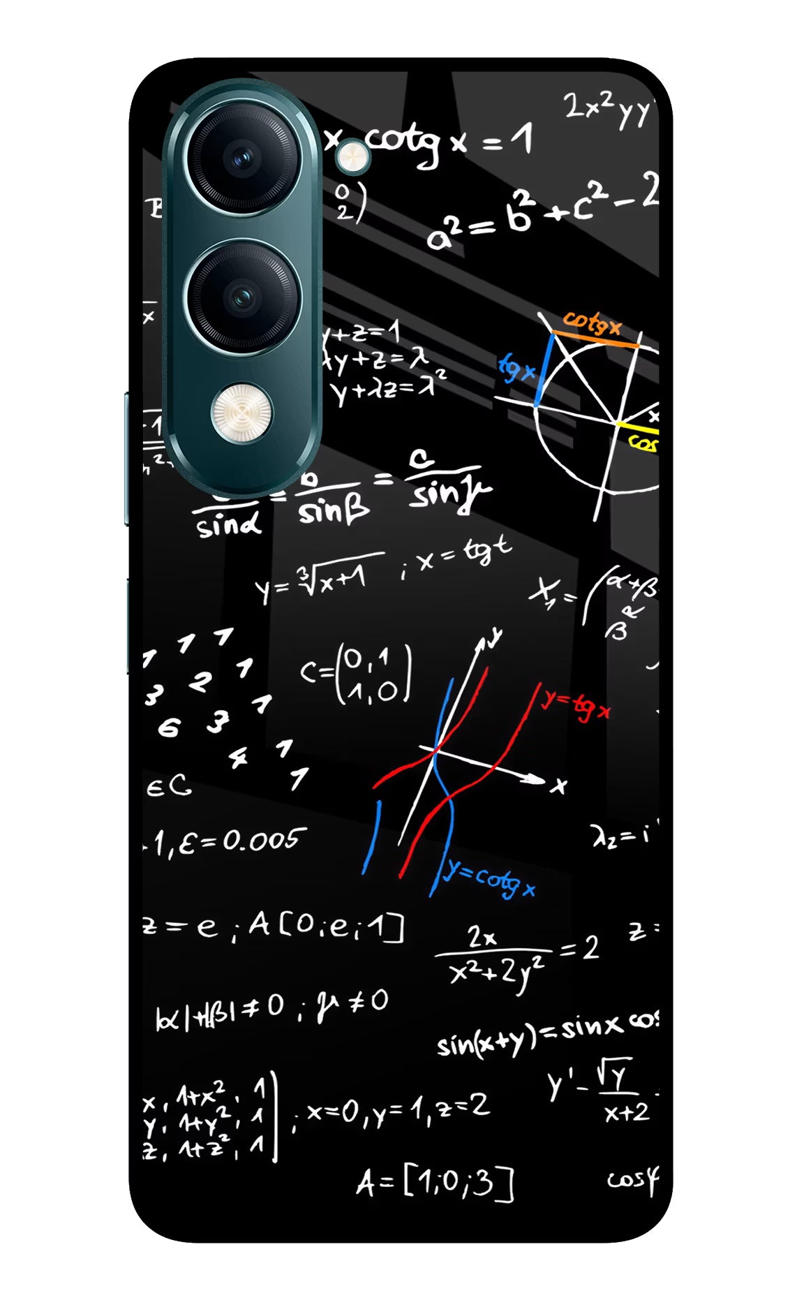 Mathematics Formula Vivo Y19s 5G Glass Case Back Cover by Casekaro