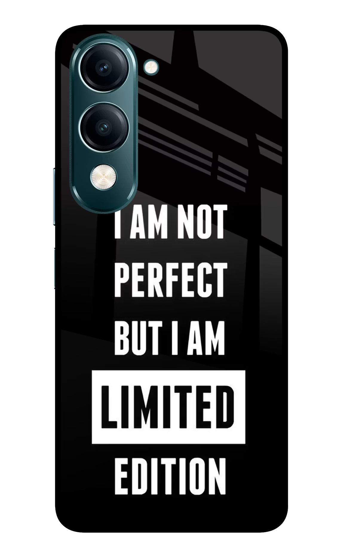 I Am Not Perfect But I Am Limited Edition Vivo Y19s 5G Glass Case Back Cover by Casekaro