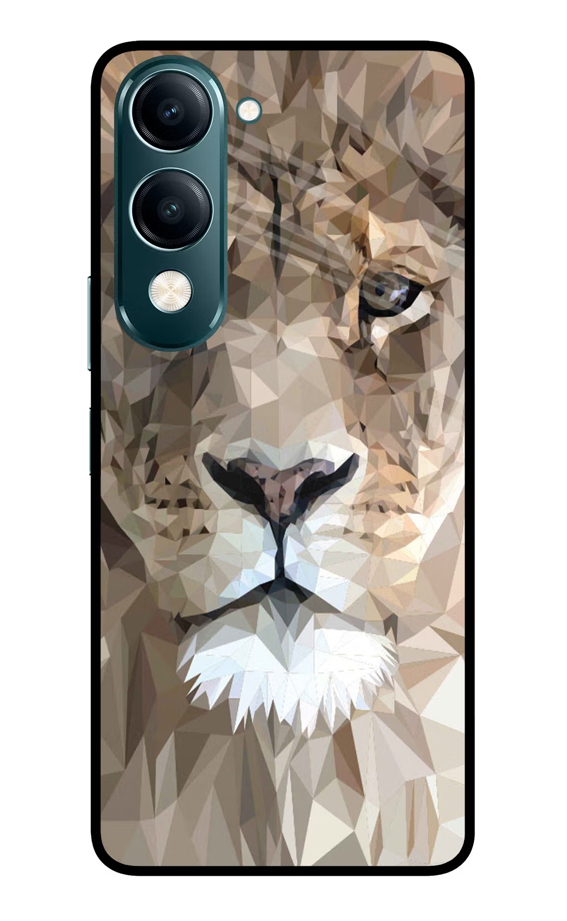 Lion Art Vivo Y19s 5G Glass Case Back Cover by Casekaro