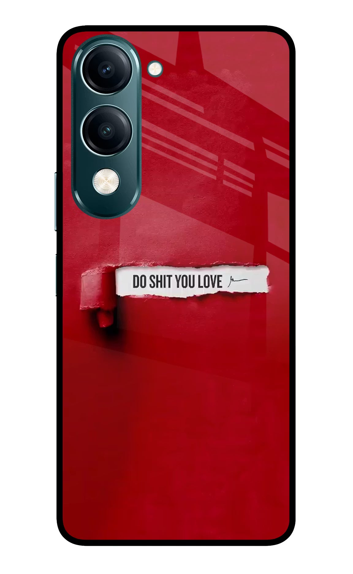 Do Shit You Love Vivo Y19s 5G Glass Case Back Cover by Casekaro