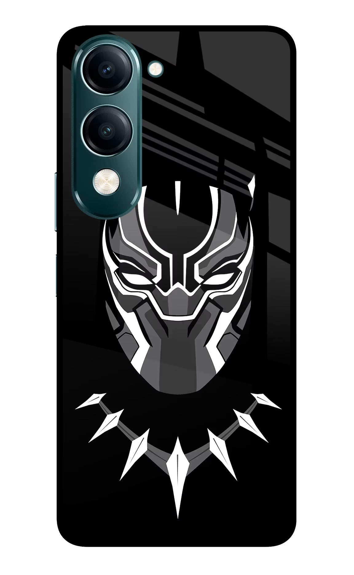 Black Panther Vivo Y19s 5G Glass Case Back Cover by Casekaro