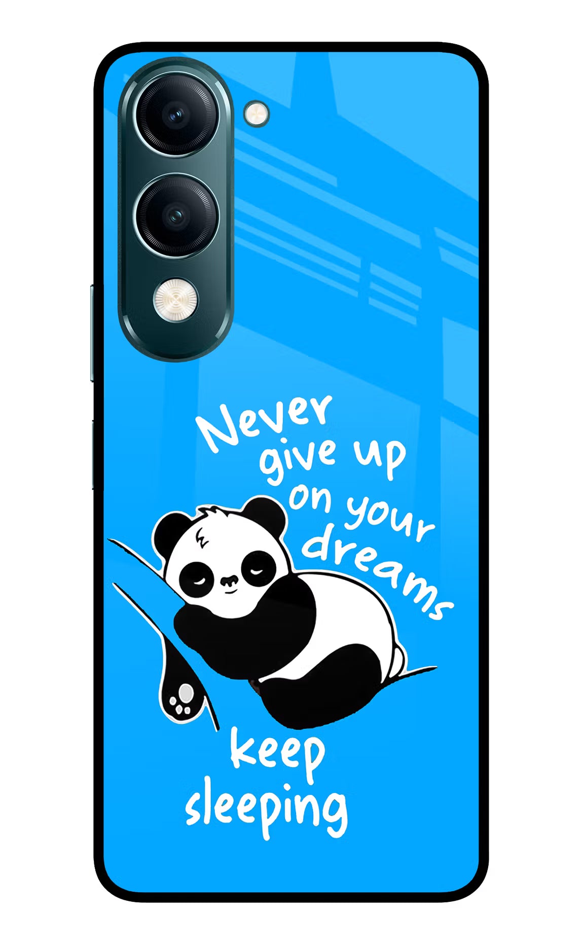 Keep Sleeping Vivo Y19s 5G Glass Case Back Cover by Casekaro