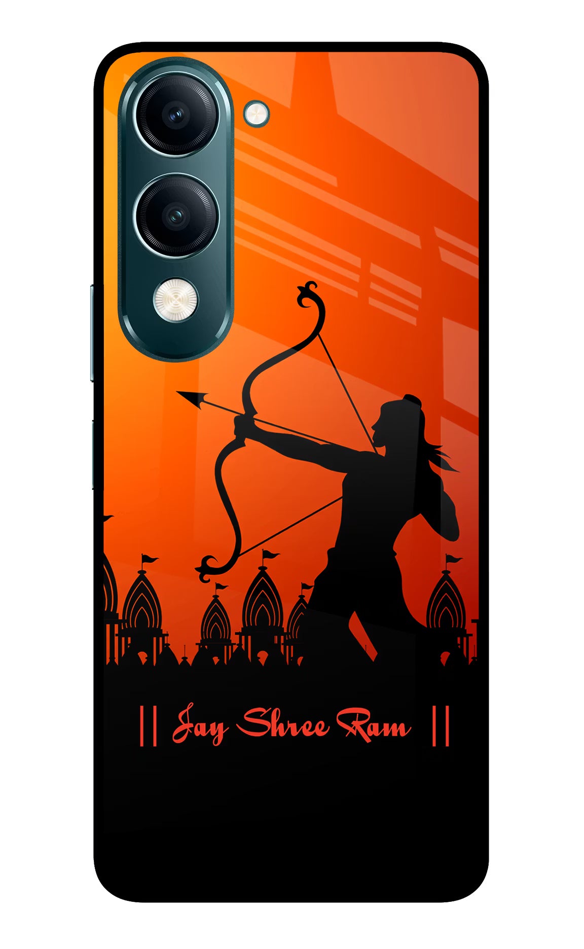 Lord Ram - 4 Vivo Y19s 5G Glass Case Back Cover by Casekaro