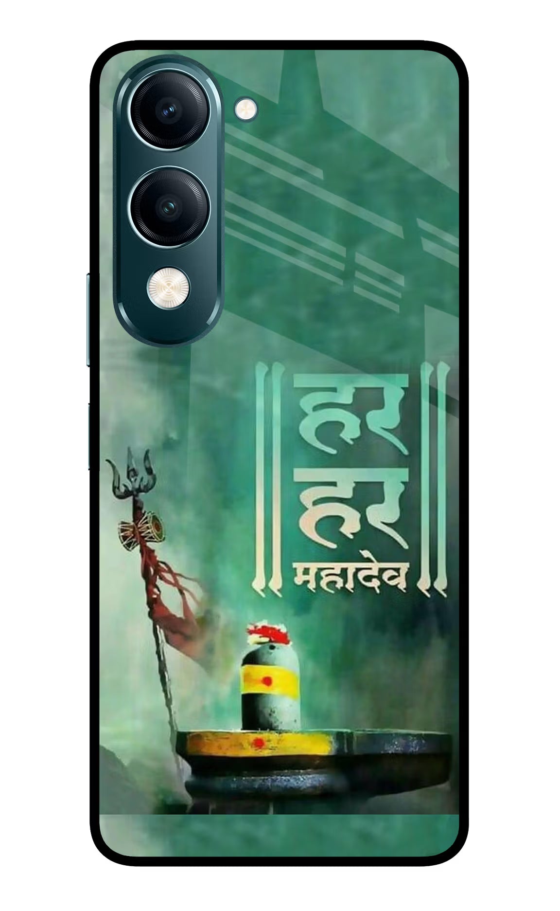 Har Har Mahadev Shivling Vivo Y19s 5G Glass Case