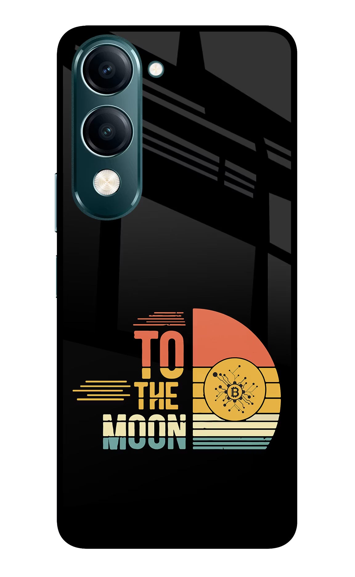 To the Moon Vivo Y19s 5G Glass Case Back Cover by Casekaro