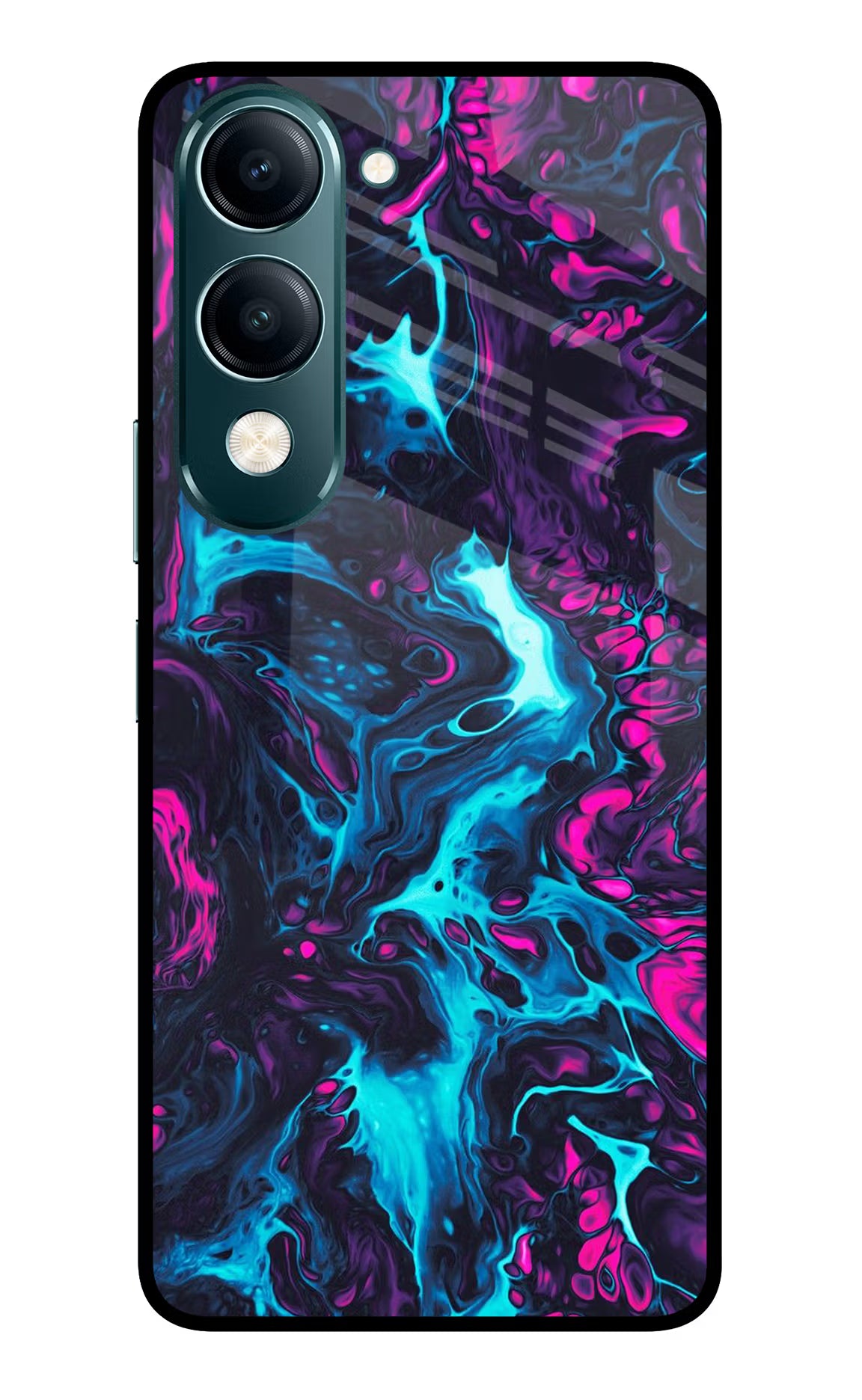 Abstract Vivo Y19s 5G Glass Case Back Cover by Casekaro