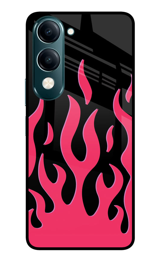 Fire Flames Vivo Y19s 5G Glass Case