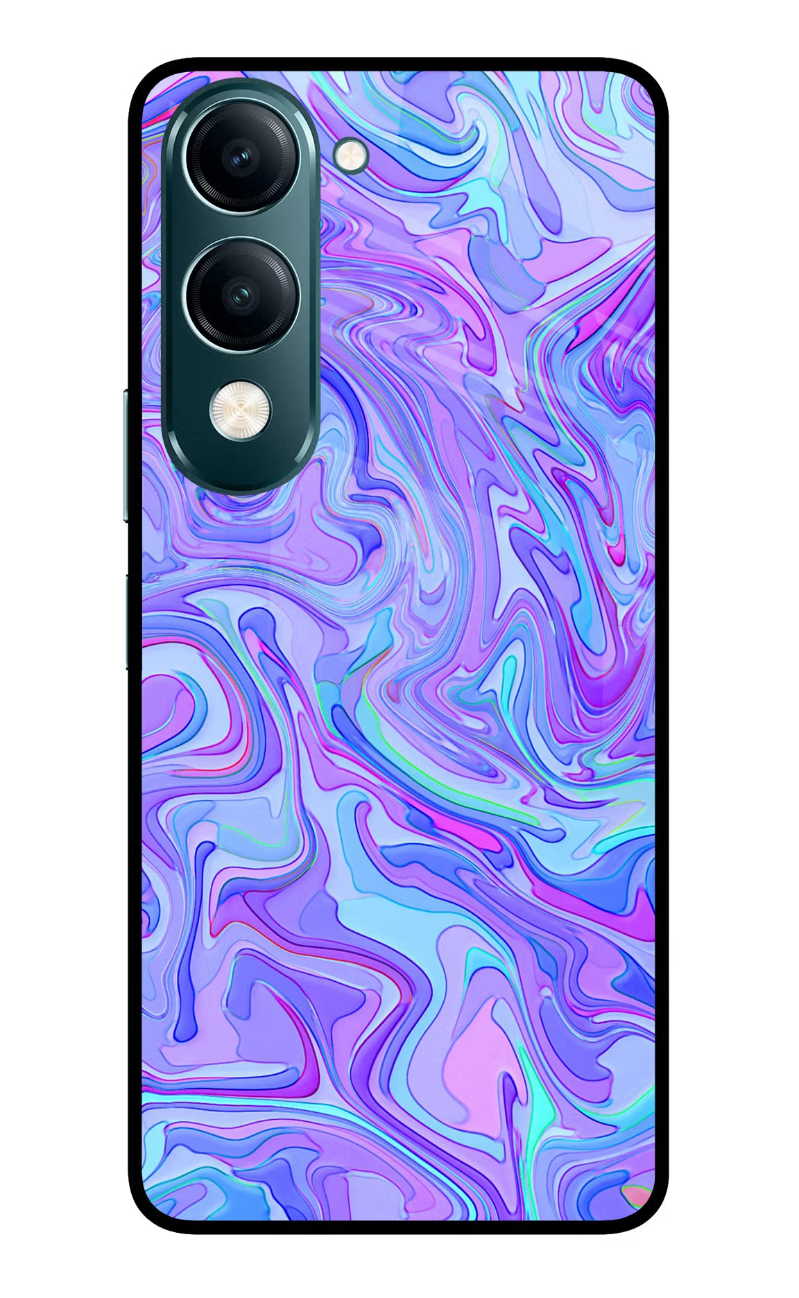 Glitter Vivo Y19s 5G Glass Case Back Cover by Casekaro