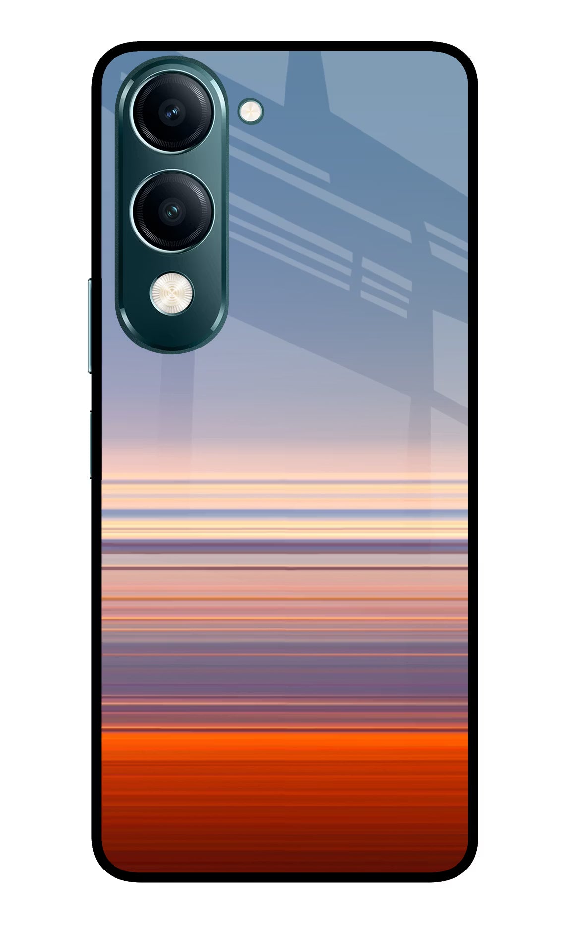 Morning Colors Vivo Y19s 5G Glass Case Back Cover by Casekaro