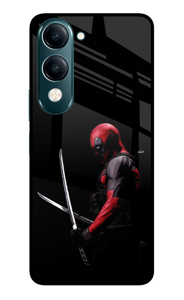 Deadpool Vivo Y19s 5G Glass Case Back Cover by Casekaro