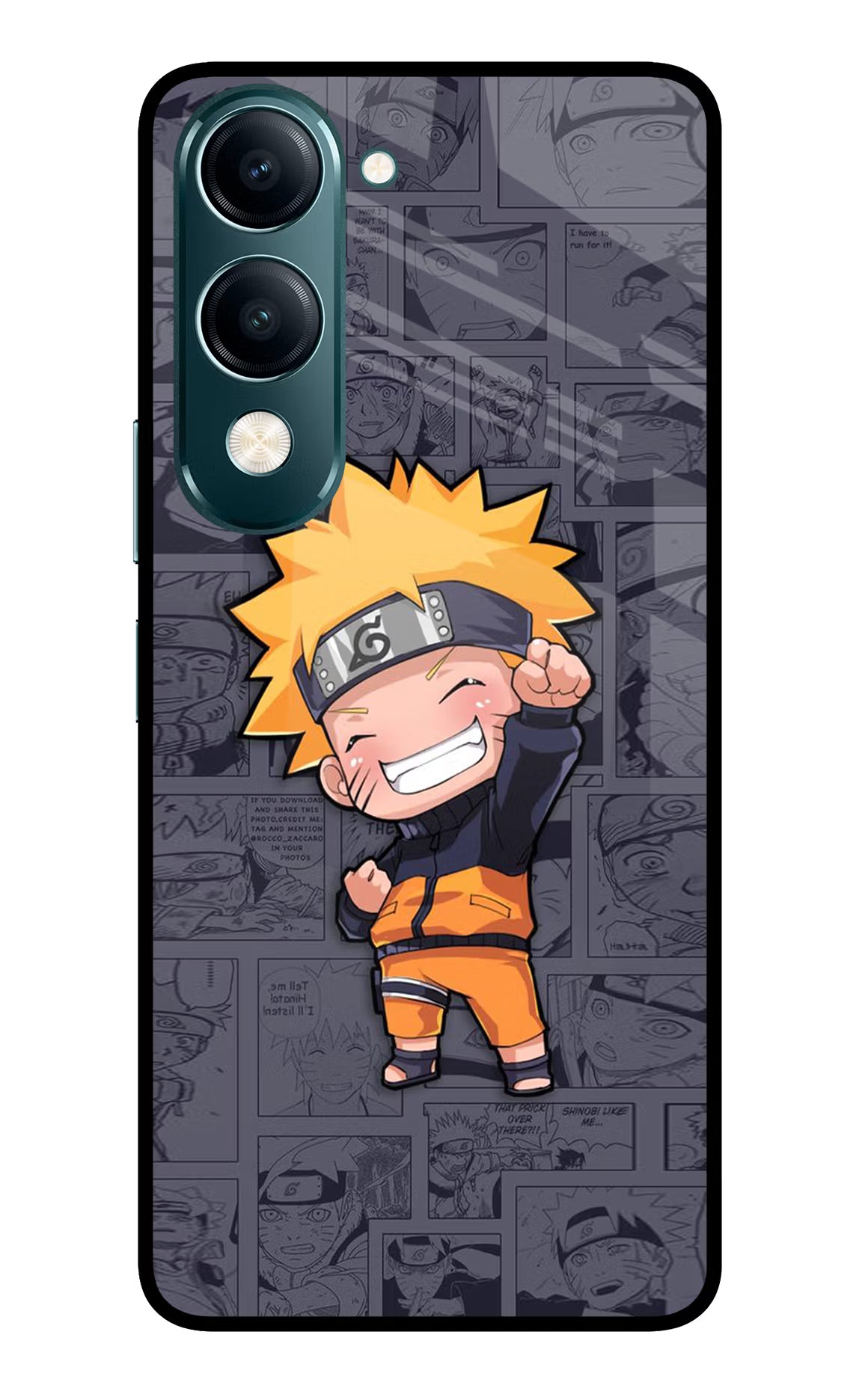 Chota Naruto Vivo Y19s 5G Glass Case Back Cover by Casekaro