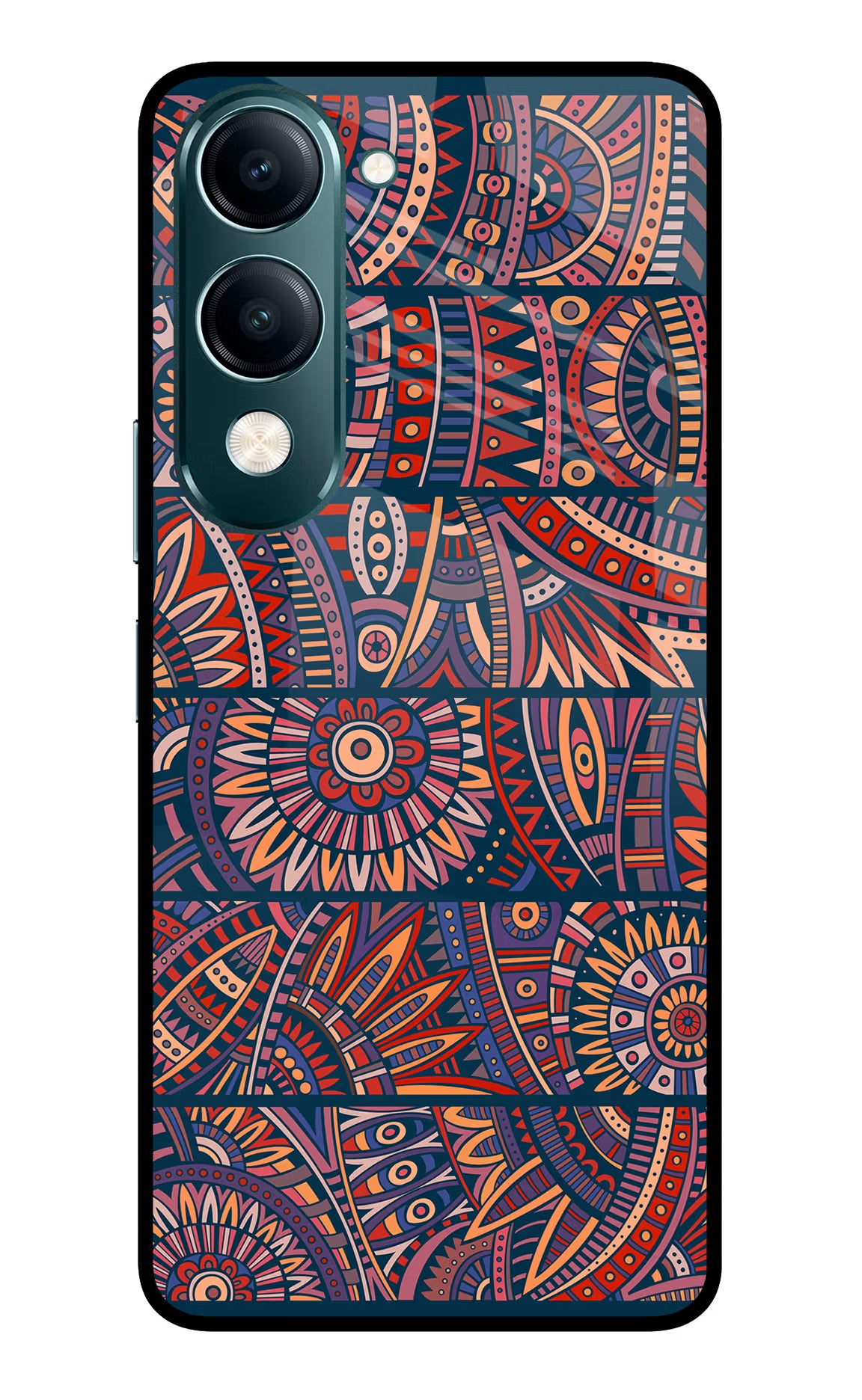 African Culture Design Vivo Y19s 5G Glass Case Back Cover by Casekaro