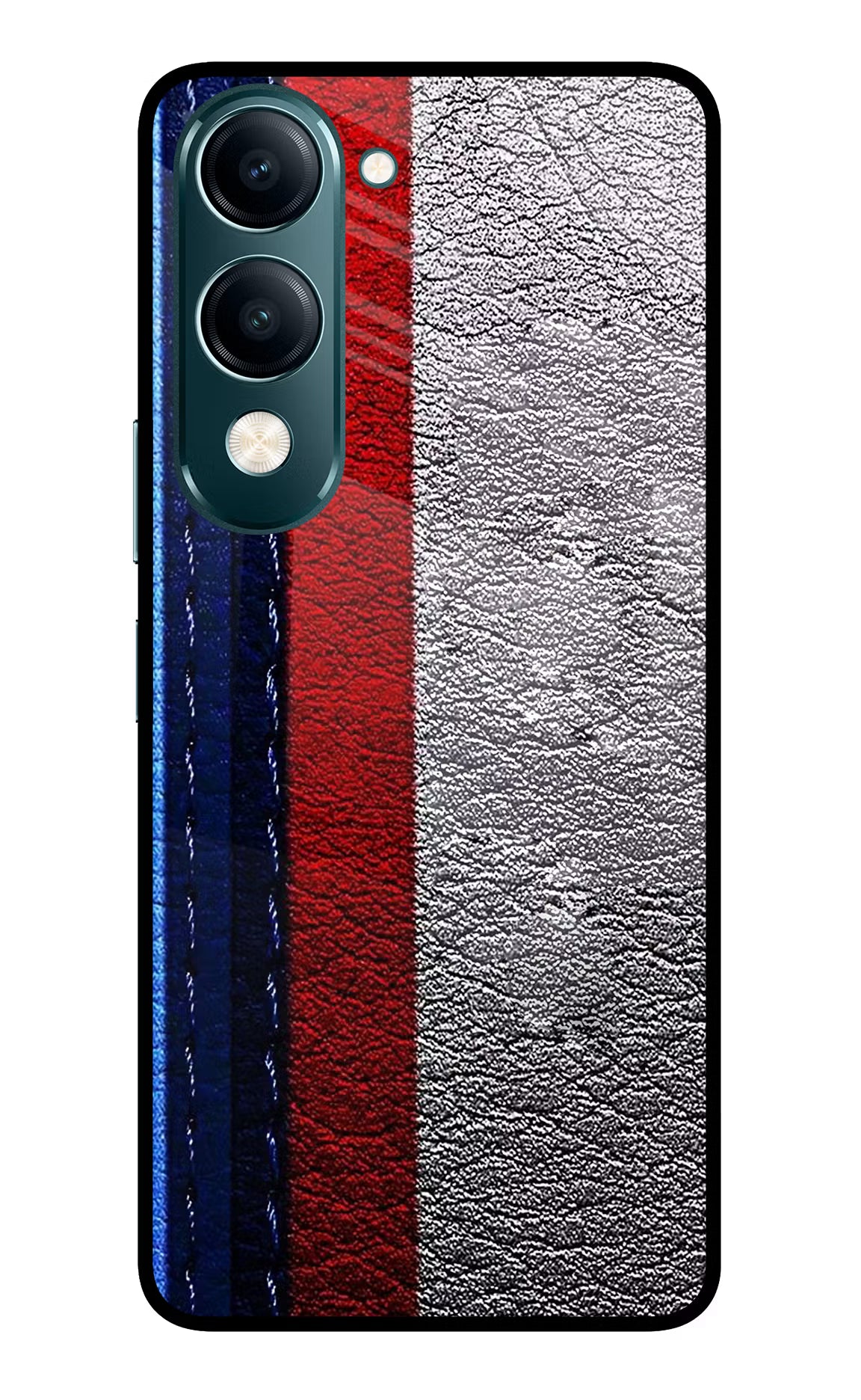 BMW Stripes Vivo Y19s 5G Glass Case Back Cover by Casekaro