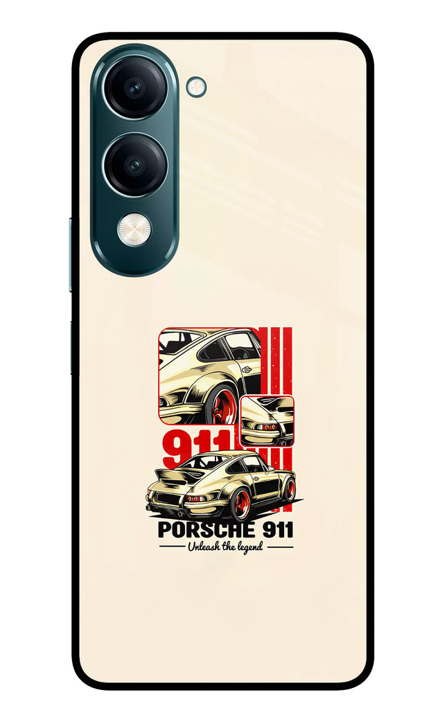 Classic Porsche 911 Vivo Y19s 5G Glass Case Back Cover by Casekaro