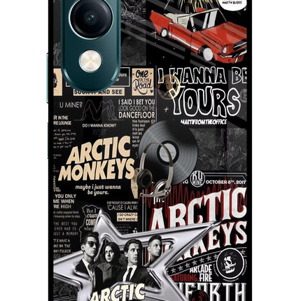 Arctic Monkeys Vivo Y19s 5G Glass Case Back Cover by Casekaro