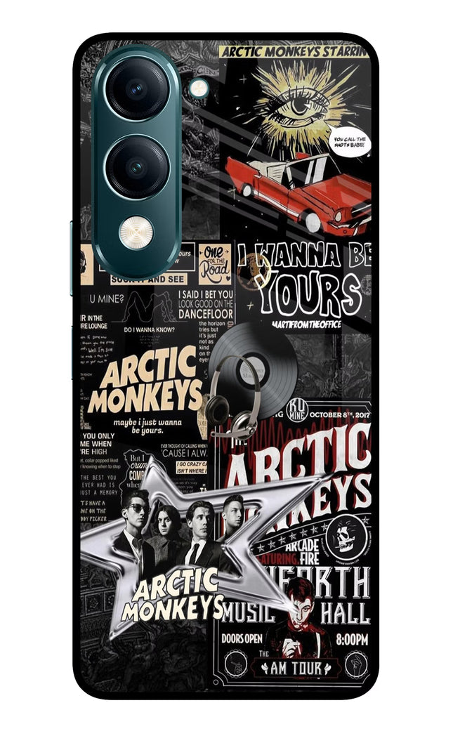Arctic Monkeys Vivo Y19s 5G Glass Case Back Cover by Casekaro