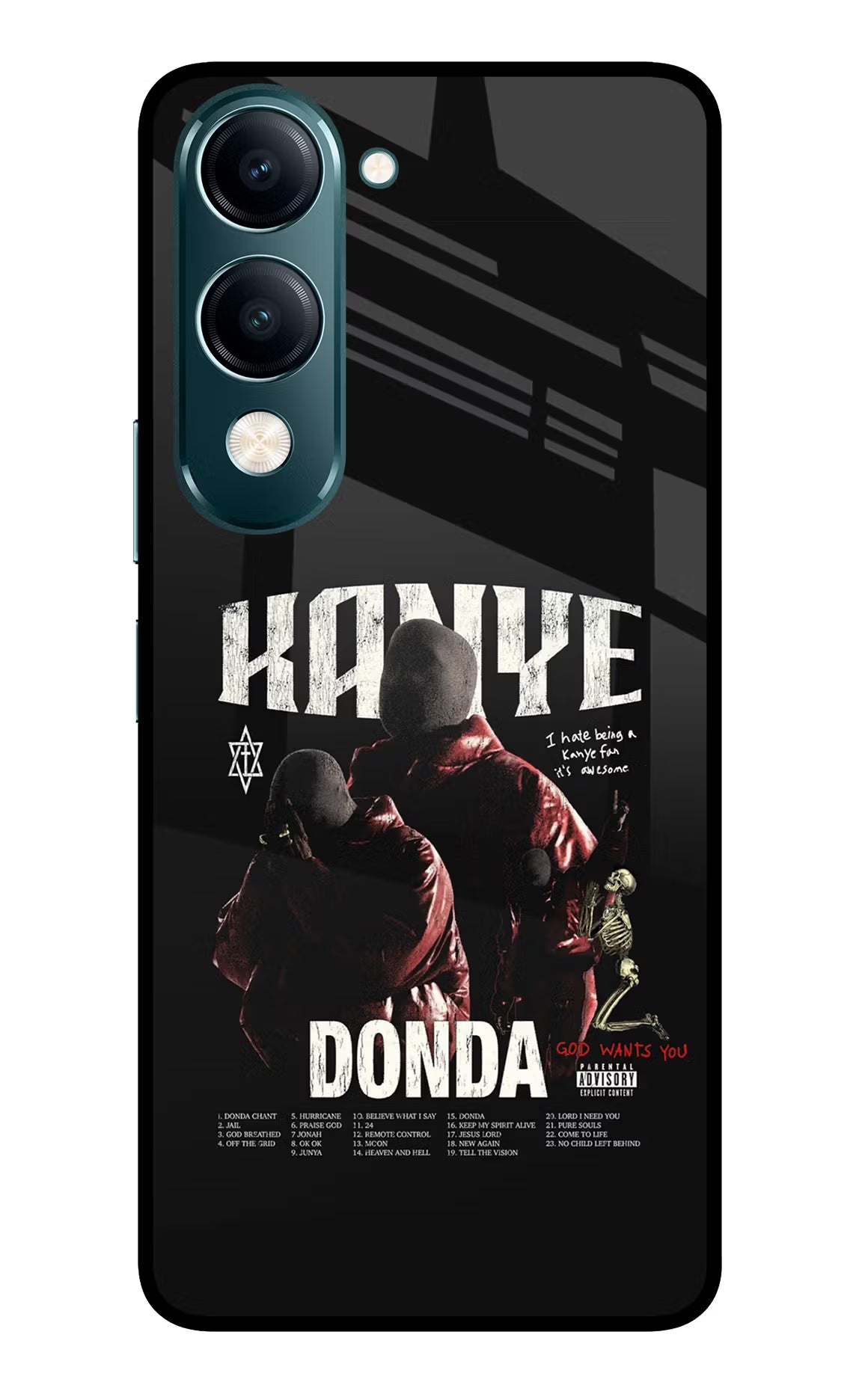 Donda Kanye West Vivo Y19s 5G Glass Case Back Cover by Casekaro