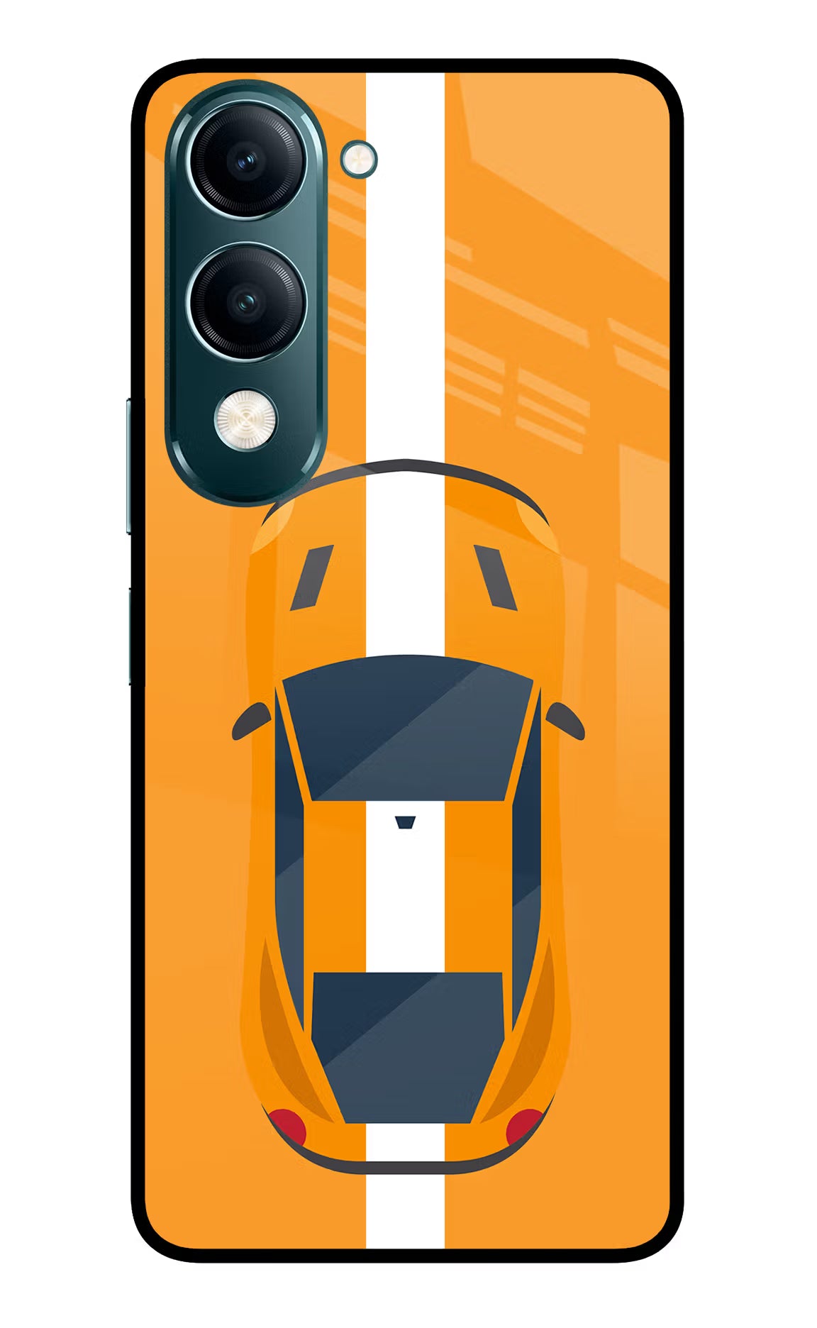 Highway Pursuit Vivo Y19s 5G Glass Case Back Cover by Casekaro