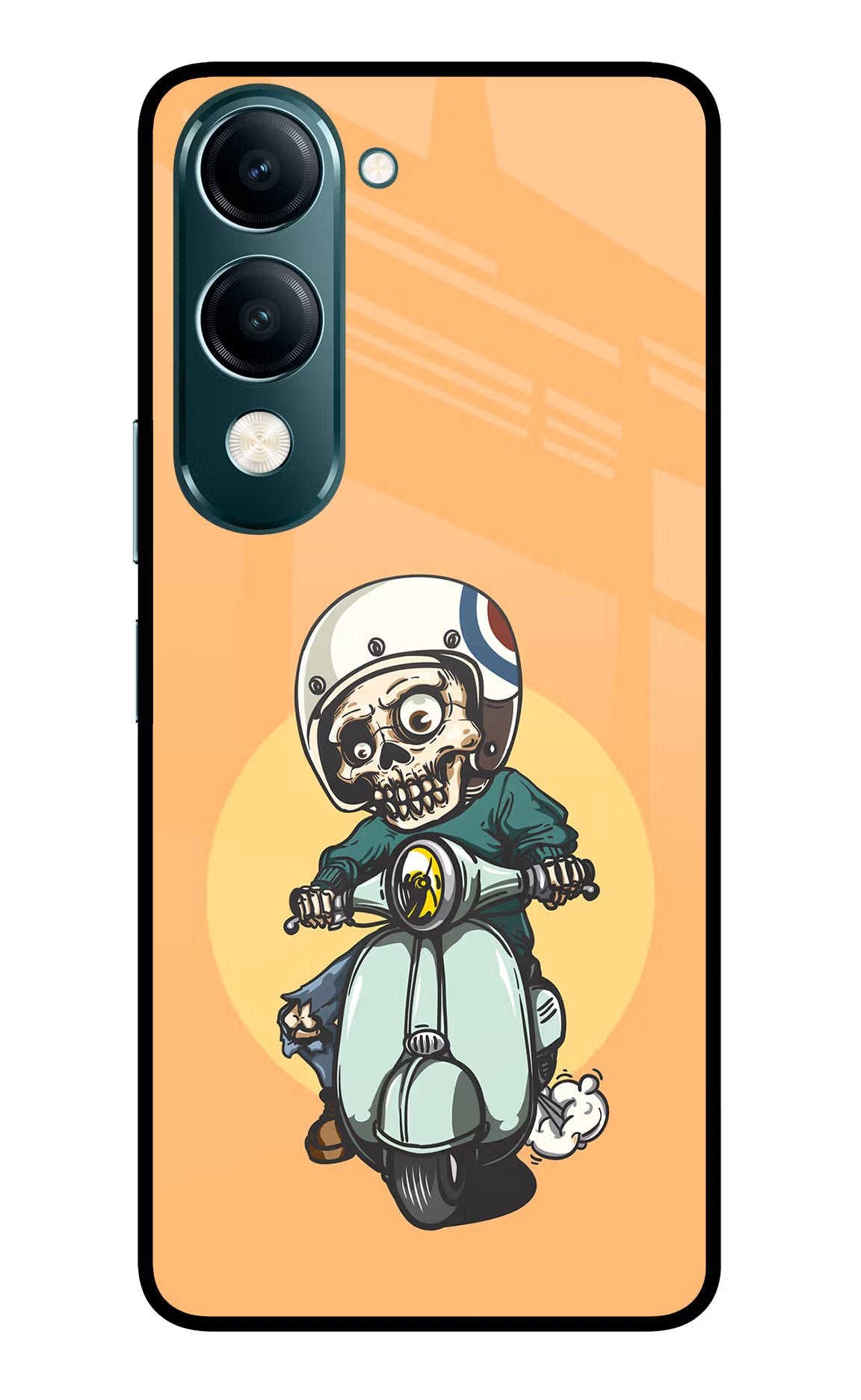 Undead Biker Vivo Y19s 5G Glass Case Back Cover by Casekaro