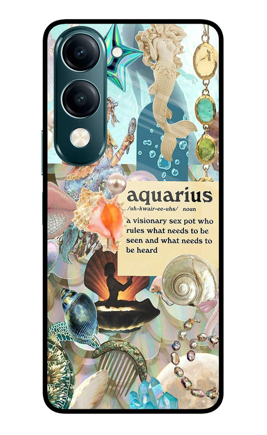 Aquarius Zodiac Vivo Y19s 5G Glass Case