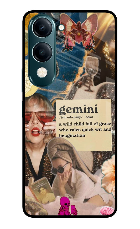 Gemini Zodiac Vivo Y19s 5G Glass Case