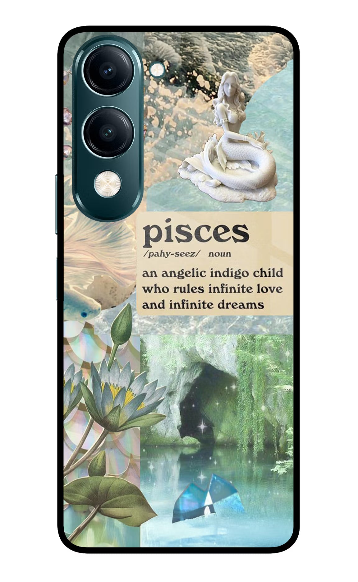 Pisces Zodiac Vivo Y19s 5G Glass Case Back Cover by Casekaro