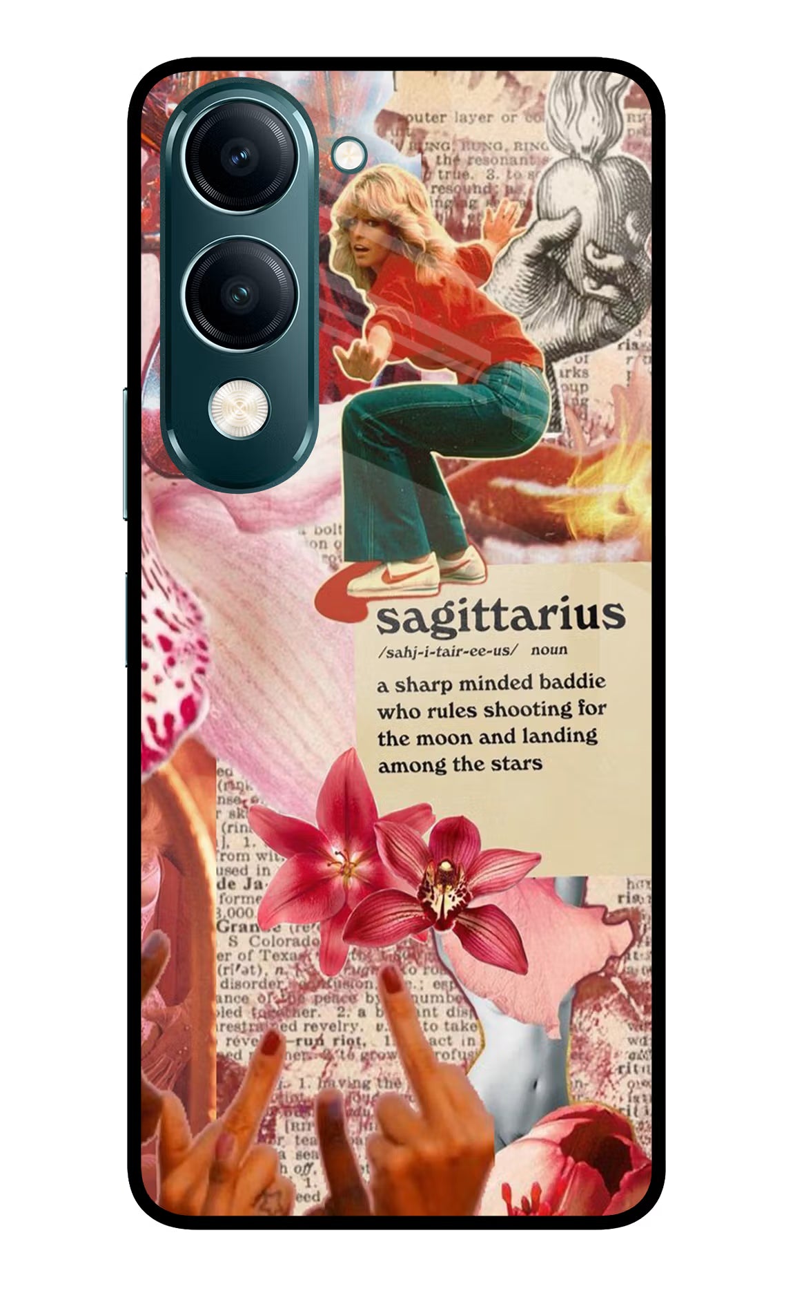 Sagittarius Zodiac Vivo Y19s 5G Glass Case Back Cover by Casekaro