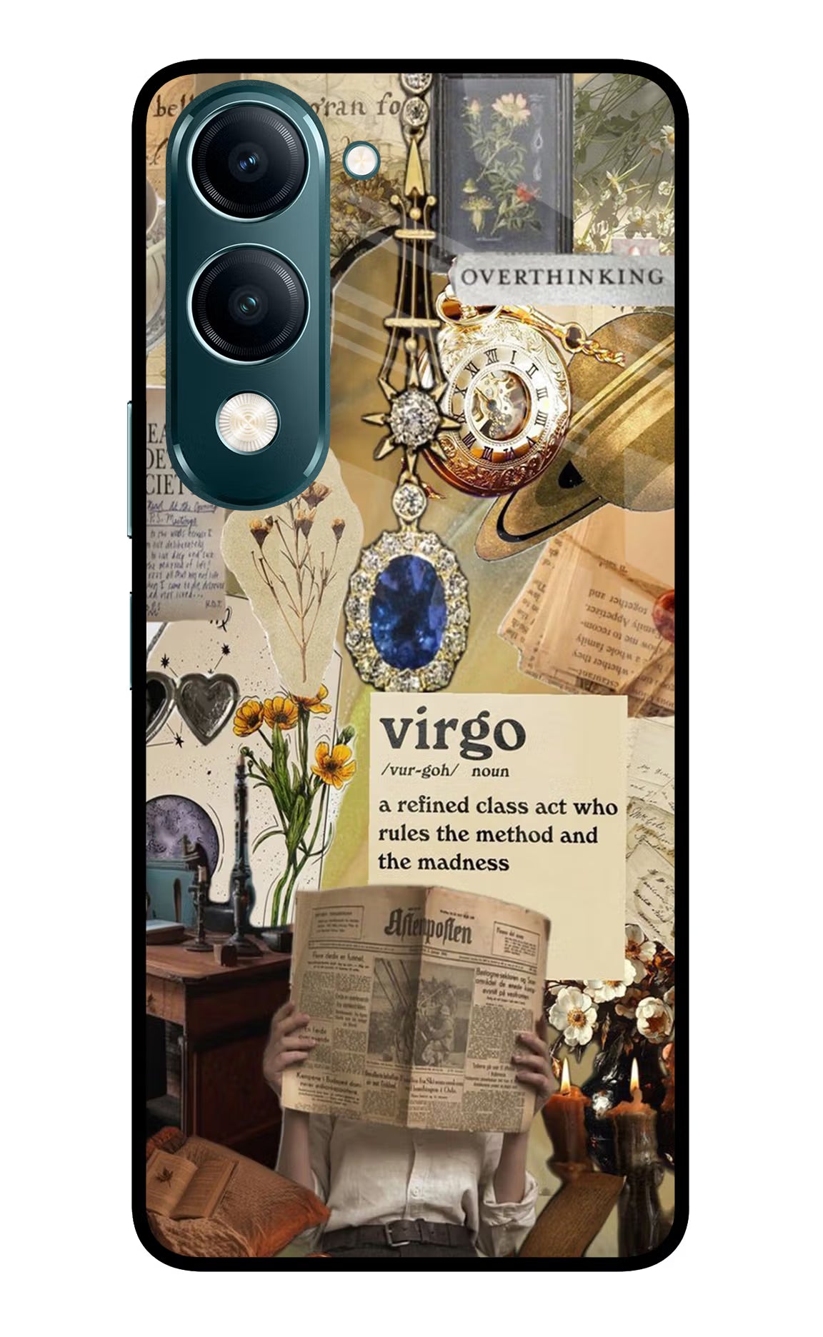 Virgo Zodiac Vivo Y19s 5G Glass Case Back Cover by Casekaro