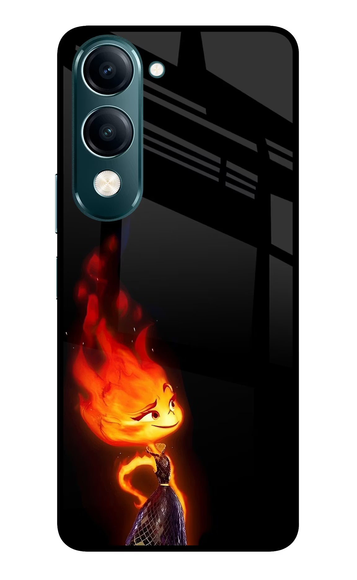 Ember Flame Vivo Y19s 5G Glass Case