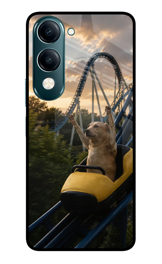 Rollercoaster Dog Vivo Y19s 5G Glass Case