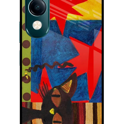 Pop Cat Vivo Y19s 5G Glass Case