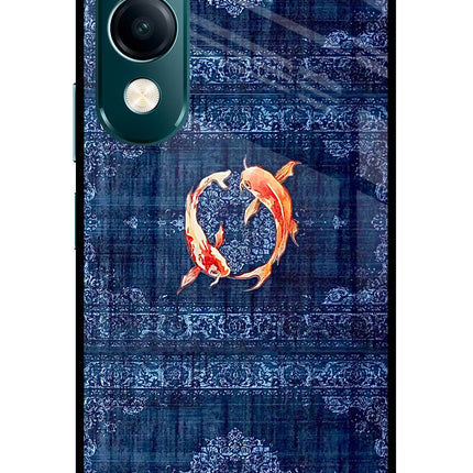 Koi Blue Vivo Y19s 5G Glass Case