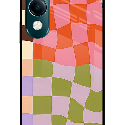 Wavy Grid Vivo Y19s 5G Glass Case