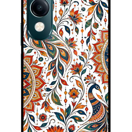 White Mayura Vivo Y19s 5G Glass Case