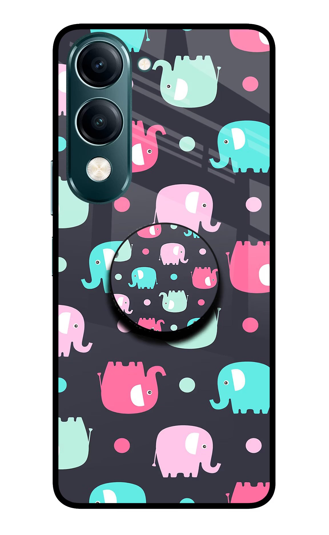 Baby Elephants Vivo Y19s 5G Pop Case by Casekaro