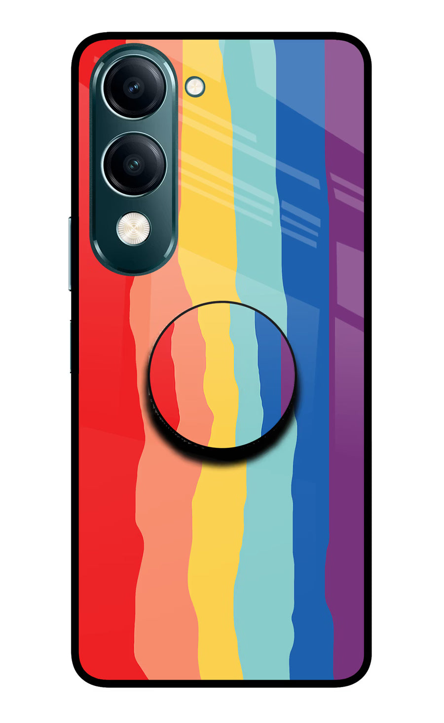 Rainbow Vivo Y19s 5G Pop Case, Glass case