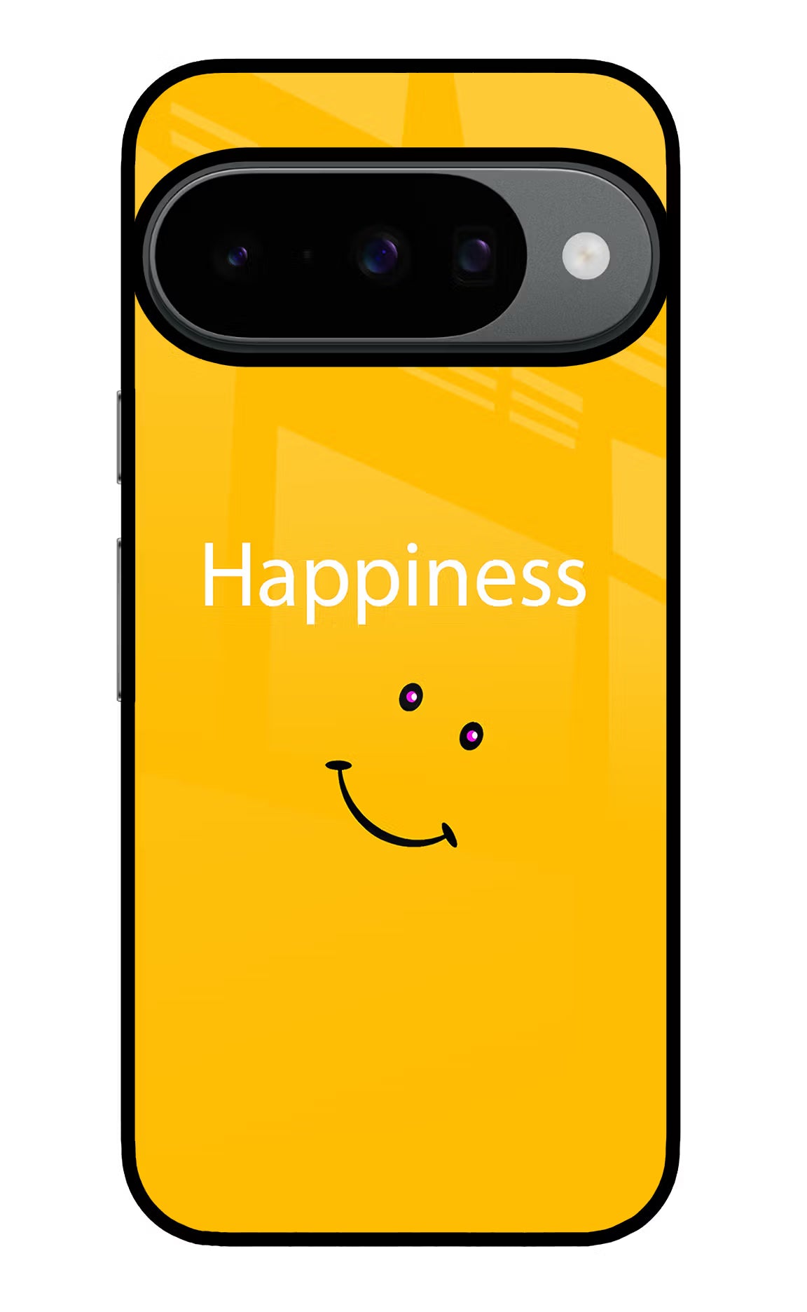 Happiness With Smiley Google Pixel 10 Glass Case Back Cover by Casekaro