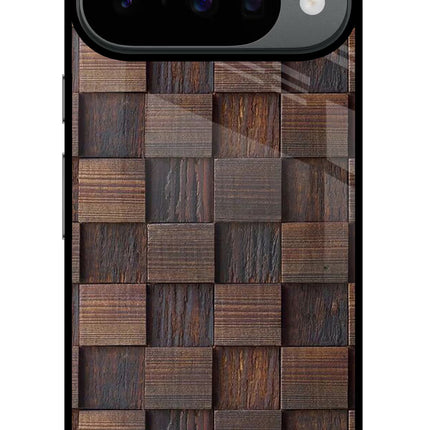 Wooden Cube Design Google Pixel 10 Glass Case